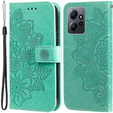 Откидной чехол для Xiaomi Redmi Note 12 4G, Mandala Flower, зелёный