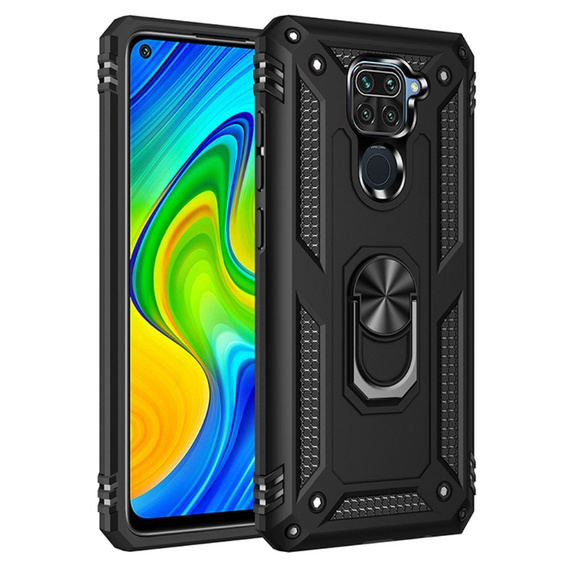 Броньований Чoхол до Xiaomi Redmi Note 9, Nox Case Ring, чорний