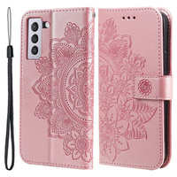 Чохол-книжка для Samsung Galaxy S21 FE, Mandala, рожевий rose gold