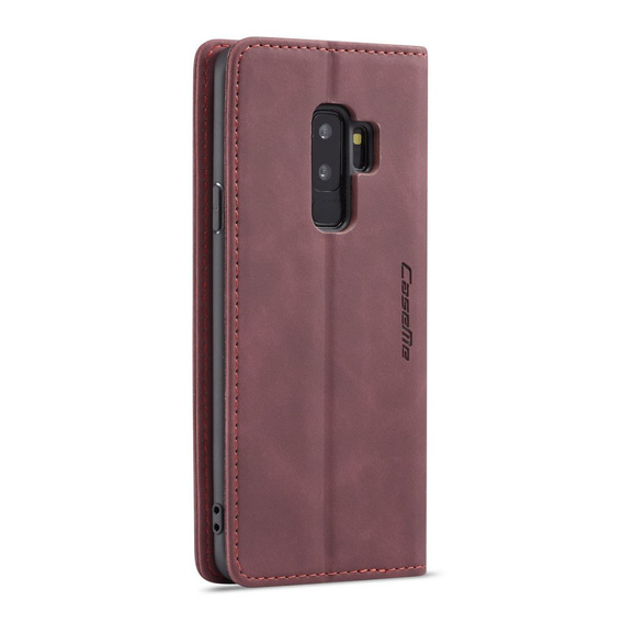 Чехол CASEME для Samsung Galaxy S9 Plus, Leather Wallet Case, бордовый