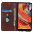 Чехол до Samsung Galaxy S24, Wallet Litchi Leather, коричневый