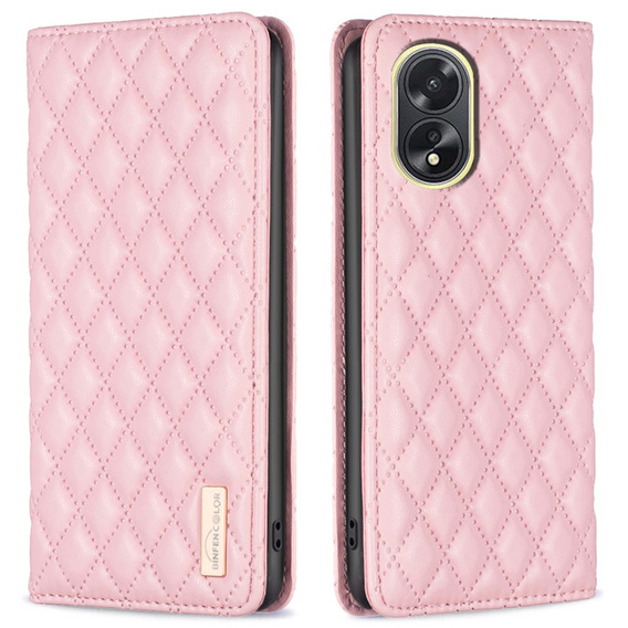 Чохол-книжка для Oppo A38 4G, Wallet, BINFEN COLOR, рожевий