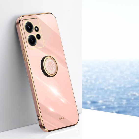 Чехол до Xiaomi Redmi Note 12 4G, Electro Ring, розовый rose gold