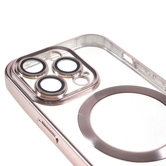 Чохол для iPhone 13 Pro, Electro MagSafe, рожевий + Скло на екран