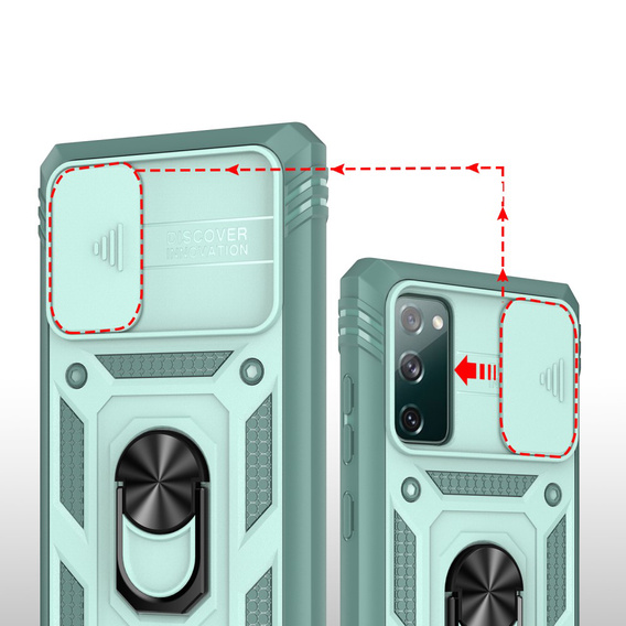 Чохол NOX Camera Slide Samsung Galaxy S20 FE, CamShield Slide, зелений