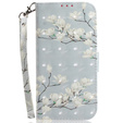 Откидной чехол для Motorola Moto E22 / E22i, Wallet, flowers magnolia, белый