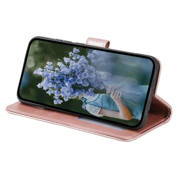 Откидной чехол для Oppo A17, Mandala, розовый rose gold