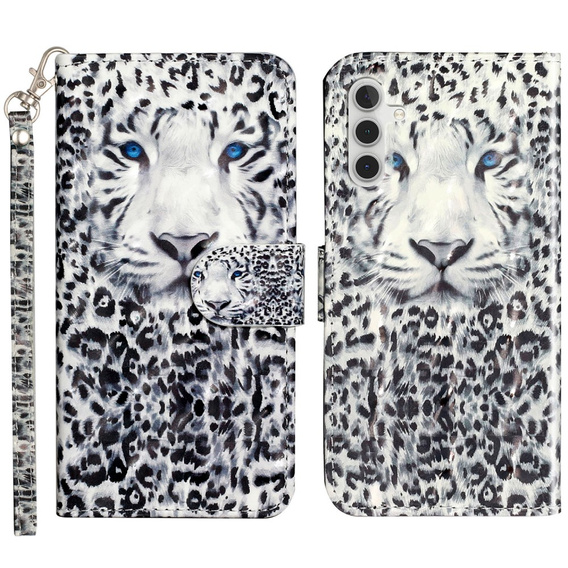 Откидной чехол для Samsung Galaxy A35 5G, Wallet, Leopard