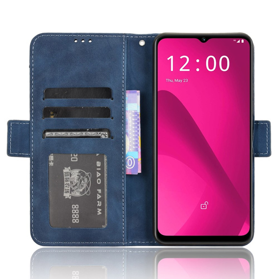 Футляр з клапаном для T Phone 2 5G, Card Slot, темно-синій