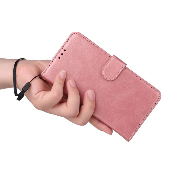 Откидной чехол для Realme C67, Leather Wallet, розовый rose gold