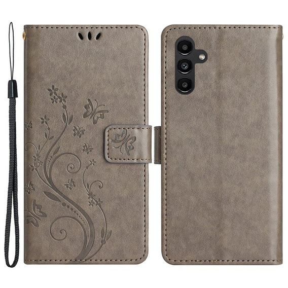 Откидной чехол для Samsung Galaxy A55 5G, Wallet, Butterfly, фиолетовый