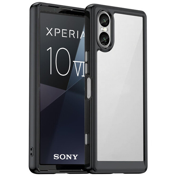 Чoхол до Sony Xperia 10 VI, Fusion Hybrid, прозорий / чорний