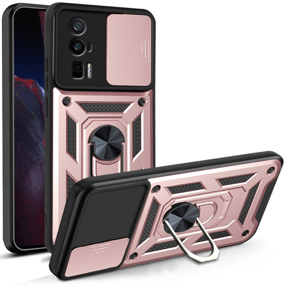 Чохол NOX Camera Slide Xiaomi Poco F5 Pro, CamShield Slide, рожевий rose gold