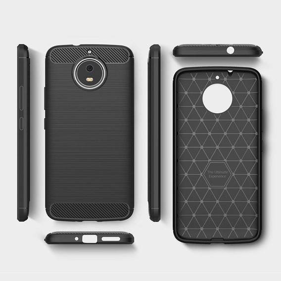 Чехол до Motorola Moto G5S, Carbon, чёрный