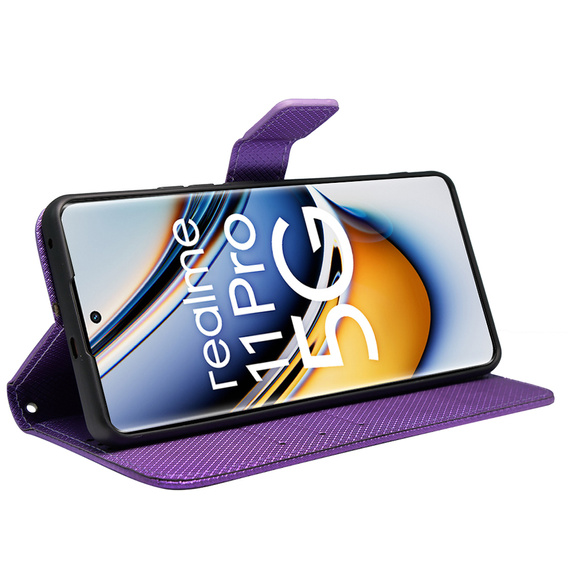 Чохол-книжка для Realme 11 Pro 5G / Pro+ 5G, Wallet Smart Magnet, фіолетовий