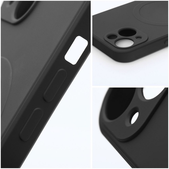 ERBORD Чехол Silicone Mag Cover для iPhone 15 Pro, чёрный