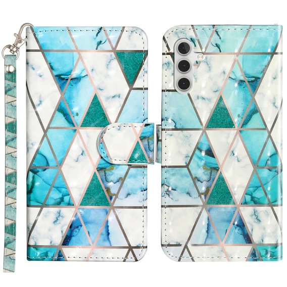 Откидной чехол для Samsung Galaxy A35 5G, Wallet, Marble зелёный