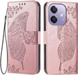 Чохол-книжка для Oppo A40 / Oppo A40m, Butterfly, рожевий rose gold