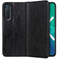 Чехол до Sony Xperia 5 II, Wallet Litchi Leather, чёрный