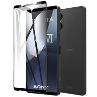 Закаленное стекло 3D для Sony Xperia 10 VI, чёрная рама