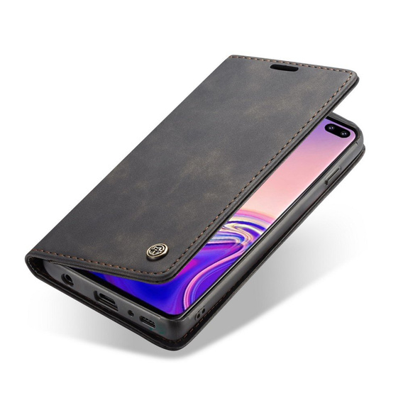 Чехол CASEME для Samsung Galaxy S10, Leather Wallet Case, чёрный