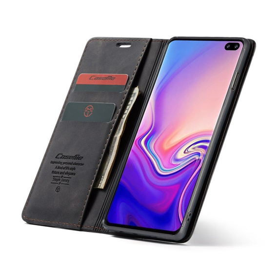 Чехол CASEME для Samsung Galaxy S10, Leather Wallet Case, чёрный