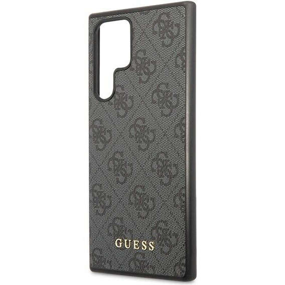 Чoхол GUESS до Samsung Galaxy S24 Ultra, 4G Metal Gold Logo, сірий