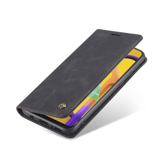 Чехол CASEME для Samsung Galaxy M21, Leather Wallet Case, чёрный