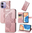 Чохол-книжка для Oppo A40 / Oppo A40m, Butterfly, рожевий rose gold