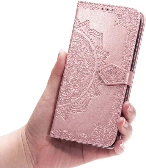 Чохол-книжка для Oppo Reno 11F 5G, Mandala, рожевий rose gold