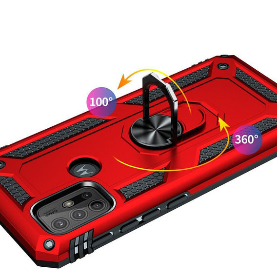 Броньований Чoхол до Motorola Moto G10/G30, Nox Case Ring, червоний