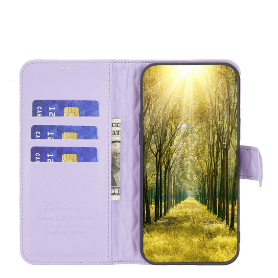 Откидной чехол для Samsung Galaxy M15 5G, Wallet, BINFEN COLOR, фиолетовый