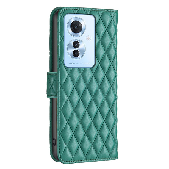 Откидной чехол для Oppo Reno 11F 5G, Wallet, BINFEN COLOR, зелёный