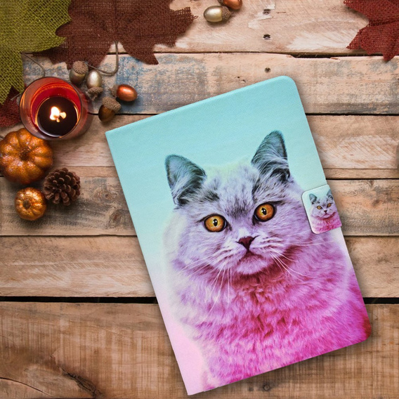 Чехол до Samsung Galaxy Tab A9 X110 / X115, pink cat