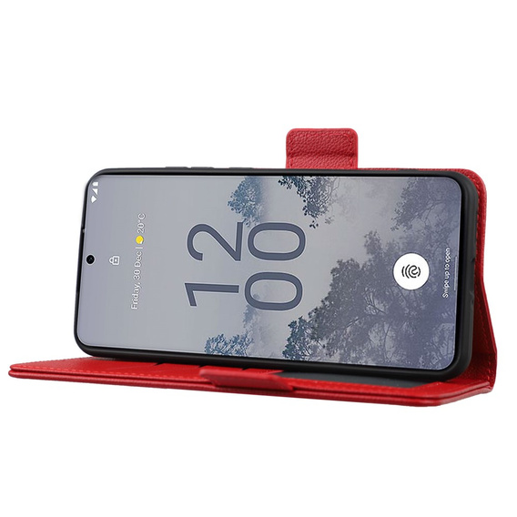 Откидной чехол для Nokia X30 5G, Wallet Litchi Magnet Case, красный