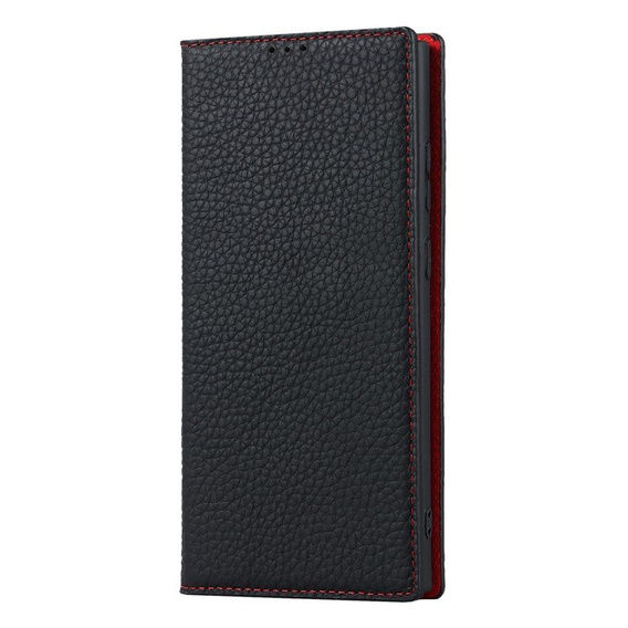 Кожаный чехол для Samsung Galaxy S23 Plus, ERBORD Grain Leather, чёрный