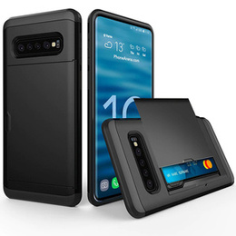 Чехол до Samsung Galaxy S10+ Plus, Sliding Card Holder, чёрный