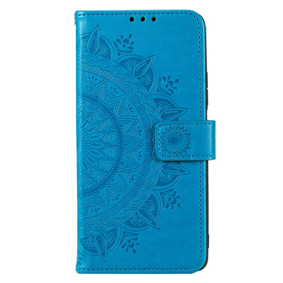 Откидной чехол для Motorola Moto G73 5G, Mandala Flower, синий