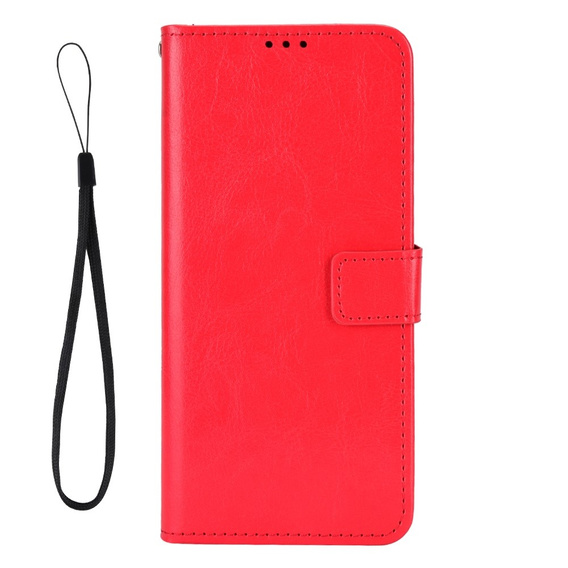 Футляр з клапаном для Xiaomi Redmi Note 12 5G / POCO X5 5G, Crazy Horse Wallet, червоний