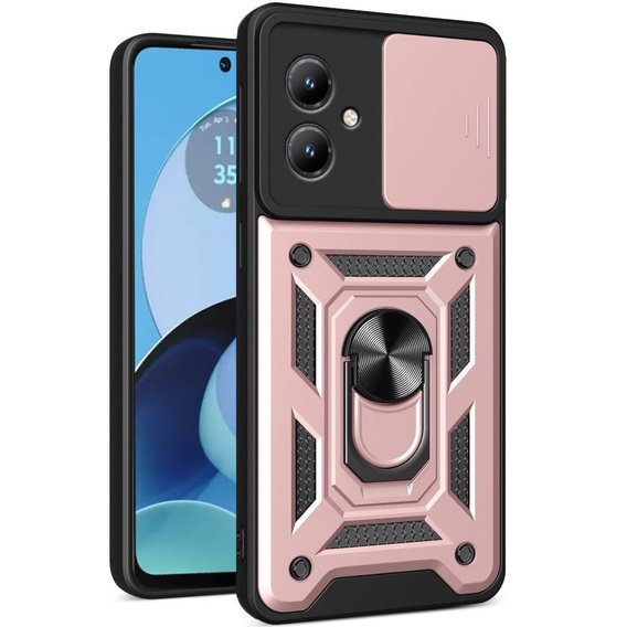 Чехол NOX Camera Slide Motorola Moto G14, CamShield Slide, розовый rose gold