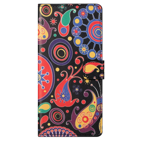 Откидной чехол для Xiaomi Redmi Note 12S, Wallet, colorful jellyfish, чёрный