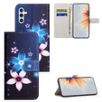 Откидной чехол для Samsung Galaxy M15 5G, Wallet, Blue Flower