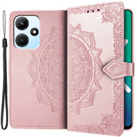 Чохол-книжка для Infinix Hot 30i, Mandala, рожевий rose gold