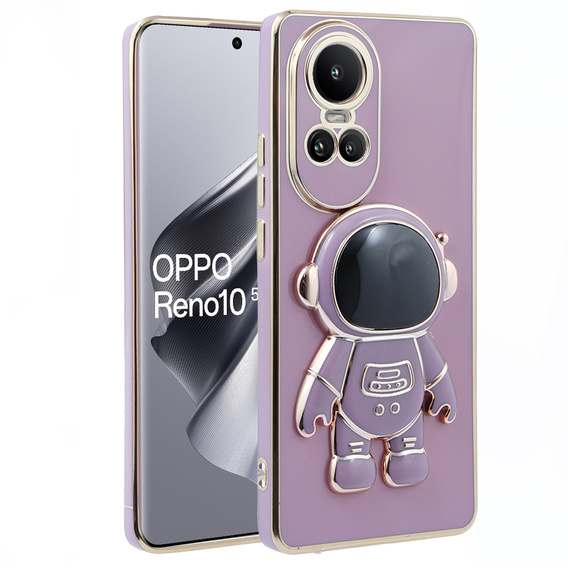 Чoхол до Oppo Reno 10 / 10 Pro, Astronaut, фіолетовий