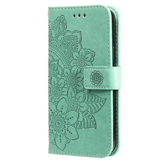 Откидной чехол для Samsung Galaxy M34 5G, Mandala Flower, зелёный