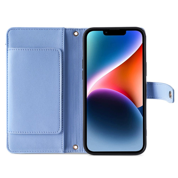 Чохол-книжка для iPhone 15 Pro, Wallet Zipper Pocket, м'яти