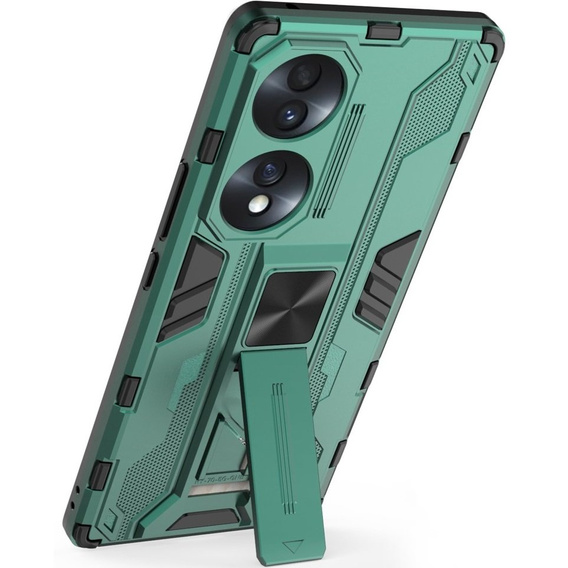 Чехол до Honor 70 5G, Military kickstand, зелёный