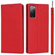 Шкіряний чохол для Samsung Galaxy S20 FE, ERBORD Grain Leather, червоний