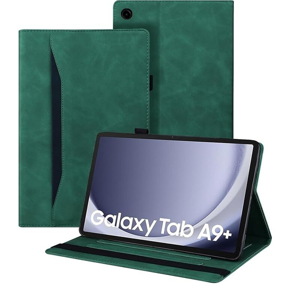 Чохол для Samsung Galaxy Tab A9+, Classic, з місцем для стилуса, зелений