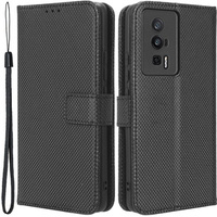 Откидной чехол для Poco F5 Pro 5G, Wallet Smart Magnet, чёрный